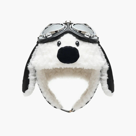 Fleece-Lined Warm, Cold-Weather Ear-Protecting Outdoor Skiing Aviator Glasses And Lei Feng Hat