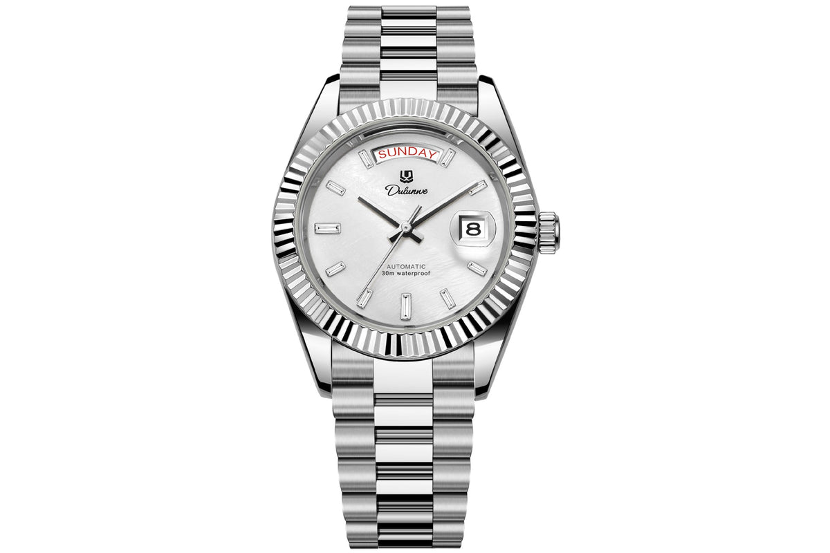 Dual-calendar automatic mechanical men's watch with classic dial and date display