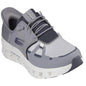 Gray Skechers men's Glide-Step Pro slip-in sneaker with charcoal accents, size 11, featuring a comfortable and casual athletic design.