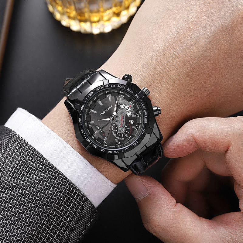 Non-mechanical calendar business watch for men, My Store brand, shown against a clean background