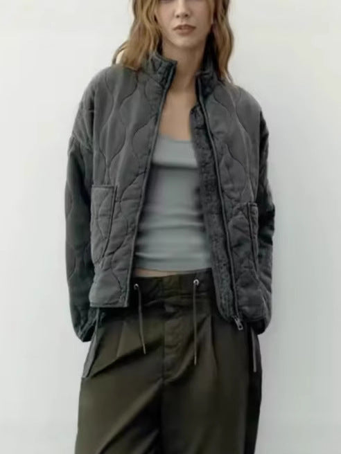 Women's diamond-quilted cotton jacket in a new arrival style