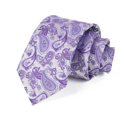 Jacquard-embroidered cashew flower tie by My Store