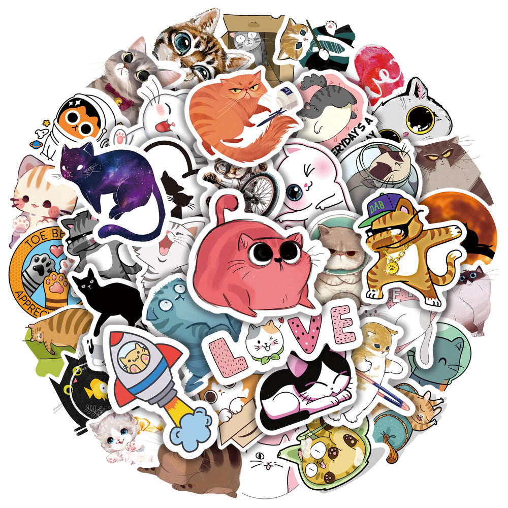 Decorative waterproof stickers for laptops and electric scooters, assorted colorful designs