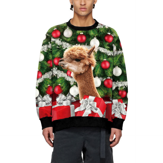 Casual Christmas deer head digital print top by My Store
