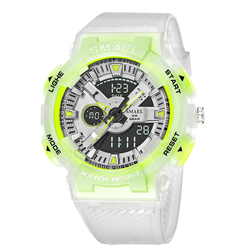 Outdoor sports waterproof multifunctional electronic watch with digital display and durable design
