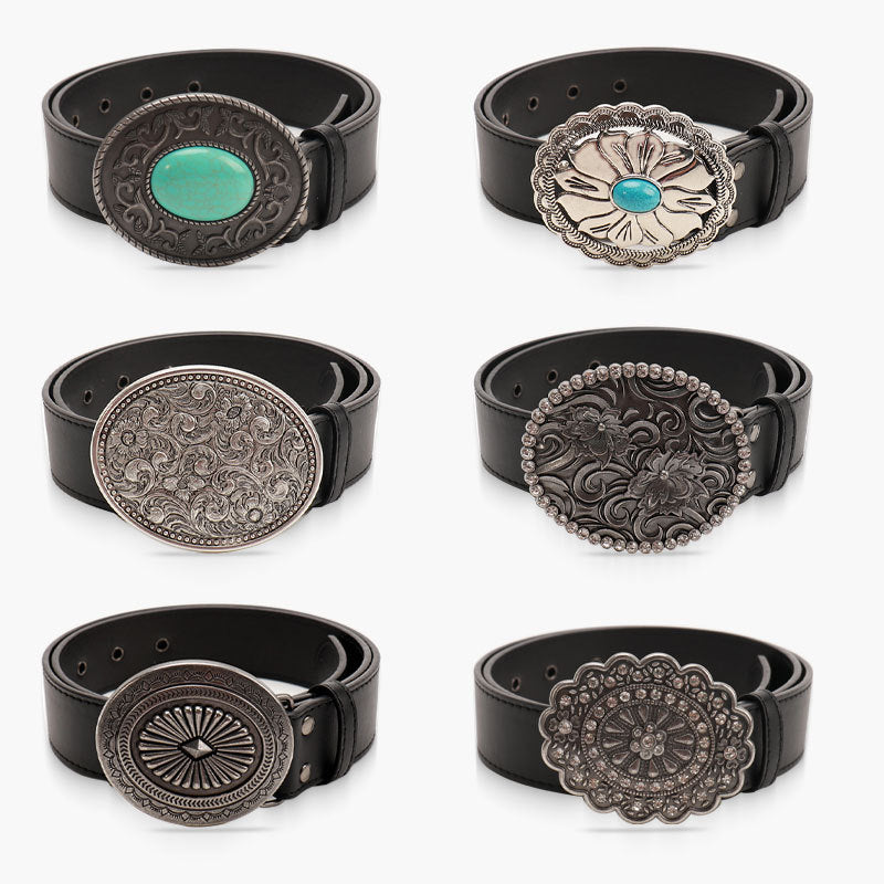 Retro Gem black belt for women with decorative gem buckle, versatile all-match style