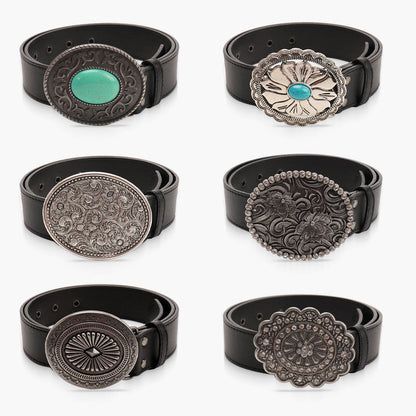 Retro Gem black belt for women with decorative gem buckle, versatile all-match style