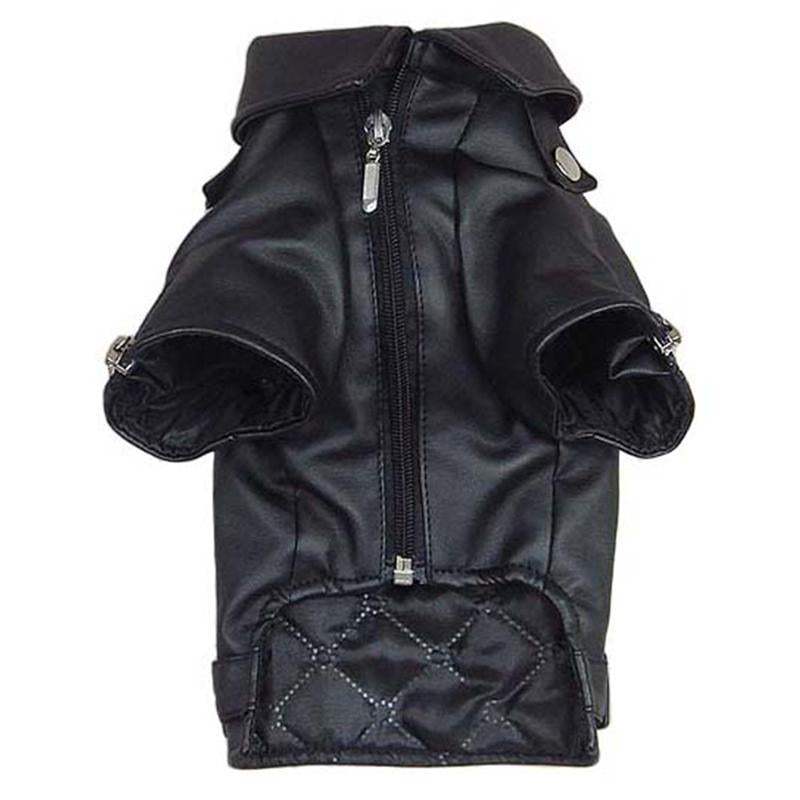 Big Dog Clothes autumn and winter leather jacket for dogs, shown from the front
