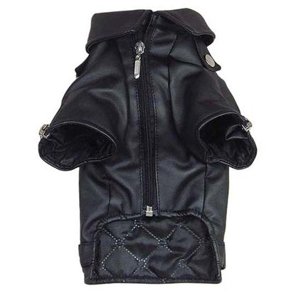 Big Dog Clothes autumn and winter leather jacket for dogs, shown from the front
