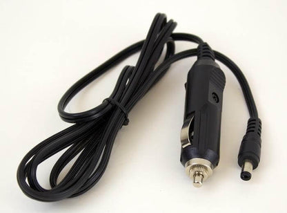 Naxa 12V DC power cord with cigarette lighter socket for TVs, featuring universal connector and compatible with various TV antennas and accessories.