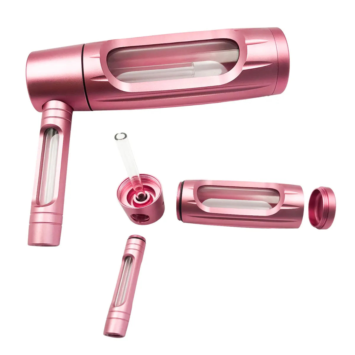 150Mm Portable Aluminum Alloy Glass Pipe With Keychain & Multi-Function Features - Durable & Compact