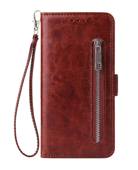 Multi-Function Zipper Wallet Case for iPhone Models