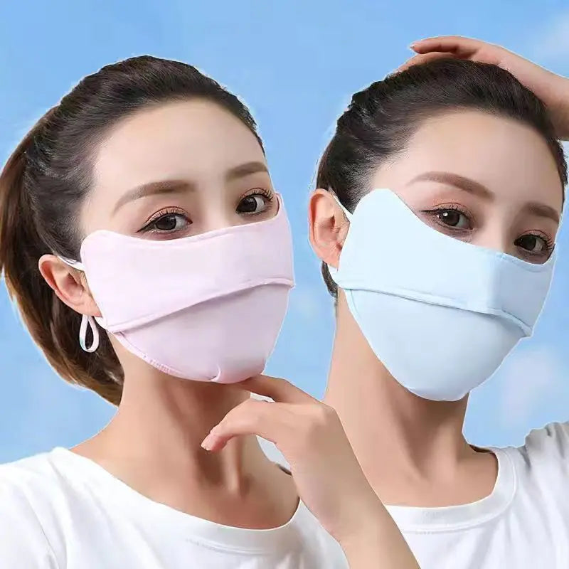 Ice Silk Summer Sun Protection Mask for Women