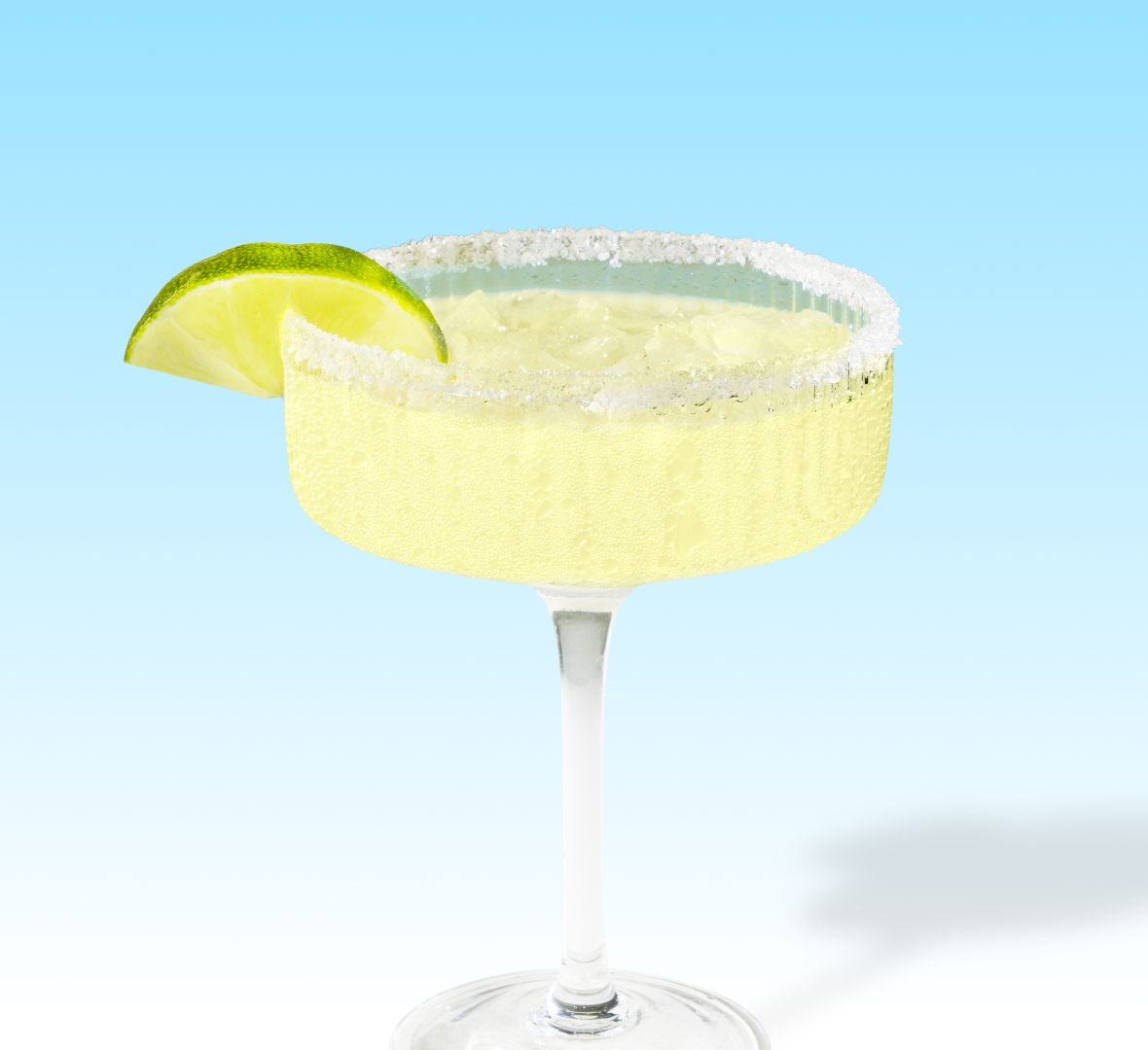Craftmix Margarita Variety cocktail mix with two classic margarita drinks featuring vibrant gradient colors in glasses.