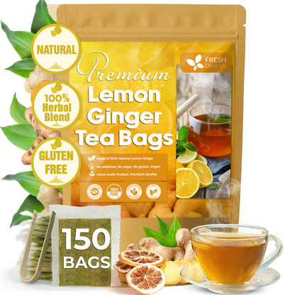 Premium Lemon Ginger Tea Bags