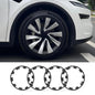 Set of four 20-inch Tesla Model Y Juniper wheel rim protectors, durable wheel covers to prevent damage and enhance style.