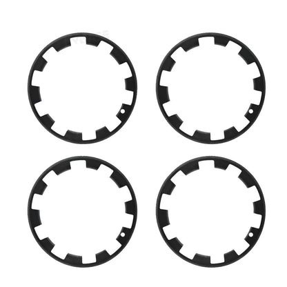 Set of four 20-inch Tesla Model Y Juniper wheel rim protectors, durable wheel covers designed to prevent damage and enhance appearance.