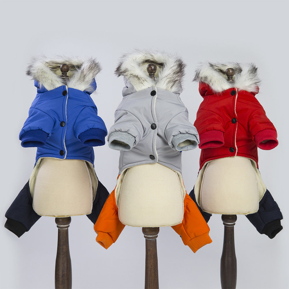 Dog snow coat for pets by My Store, showing a warm winter jacket design