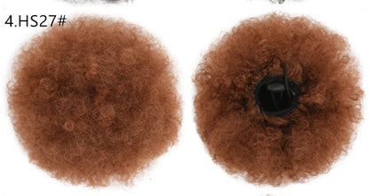 High puff ponytail hairpiece, styled in a voluminous, rounded shape