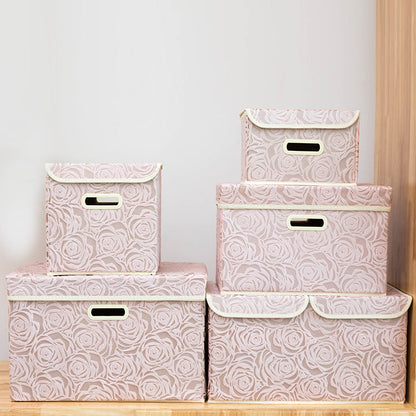 Foldable storage box by My Store, compact collapsible organizer for household items