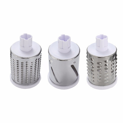 Round vegetable cutter mandoline slicer with julienne blade for potatoes, carrots, and cheese grating