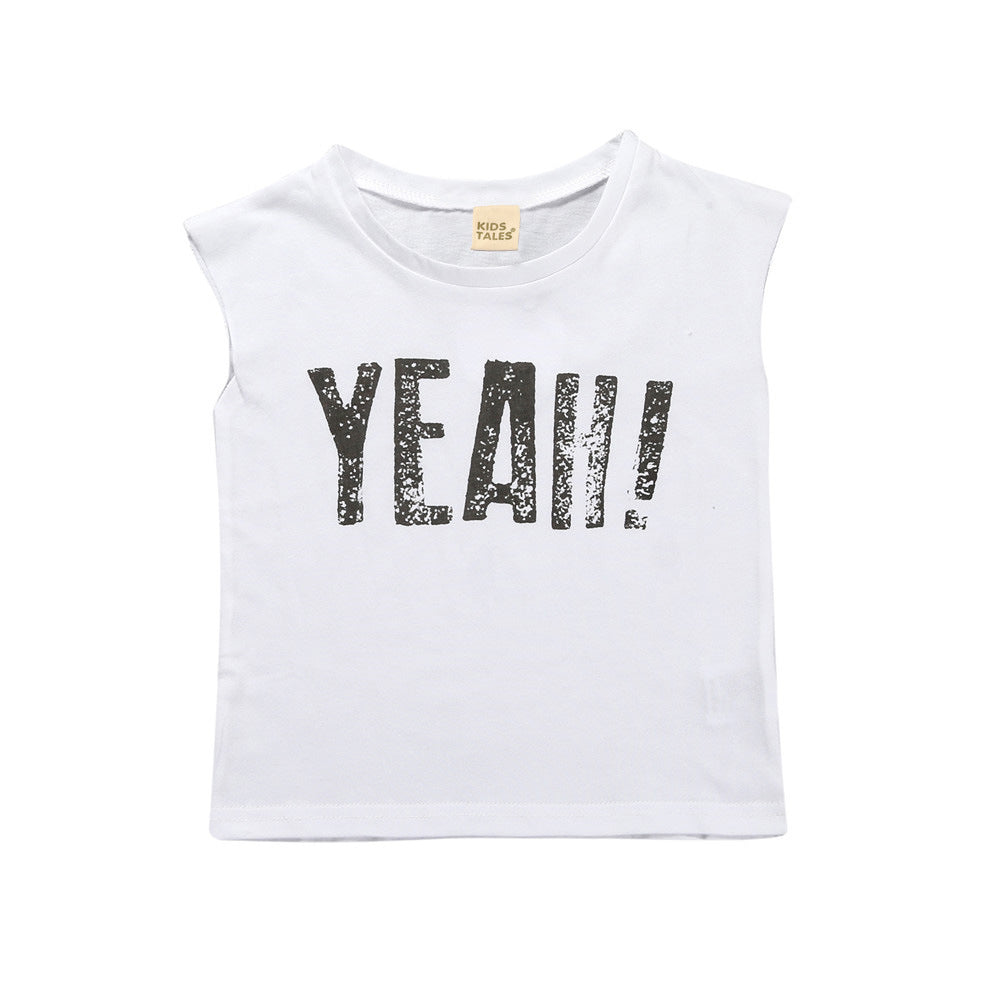 Children's sleeveless t-shirt by My Store in a simple, comfortable design