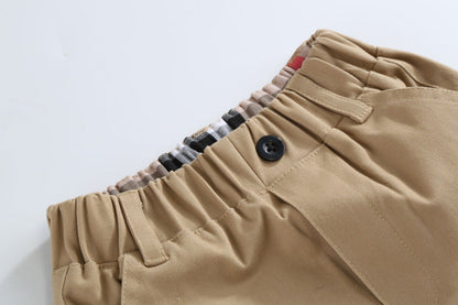 Boys' casual cotton trousers by My Store, featuring a comfortable straight-leg design
