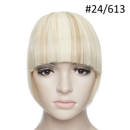 3D clip-in bangs hair extensions by My Store, shown from the front