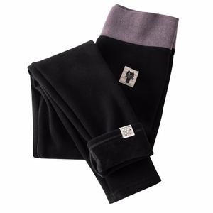 Women’s cotton high-waist leggings with kitten patchwork design, solid thick fabric, and soft stretch fit