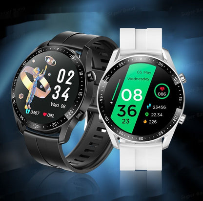 Waterproof multifunctional smartwatch with motion tracking and long battery life, black design♀♀♀♀♀♀