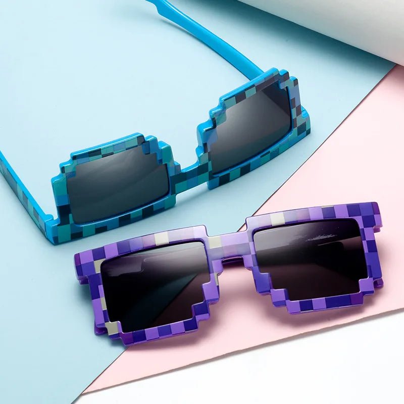 2021 New fashion Sun Glasses Hot Sale Sunglasses Creeper Glasses Novelty Mosaic Funny Goggles Boys Girls Pixel Eyewear - BACKUPMYFILESNOW.COM®