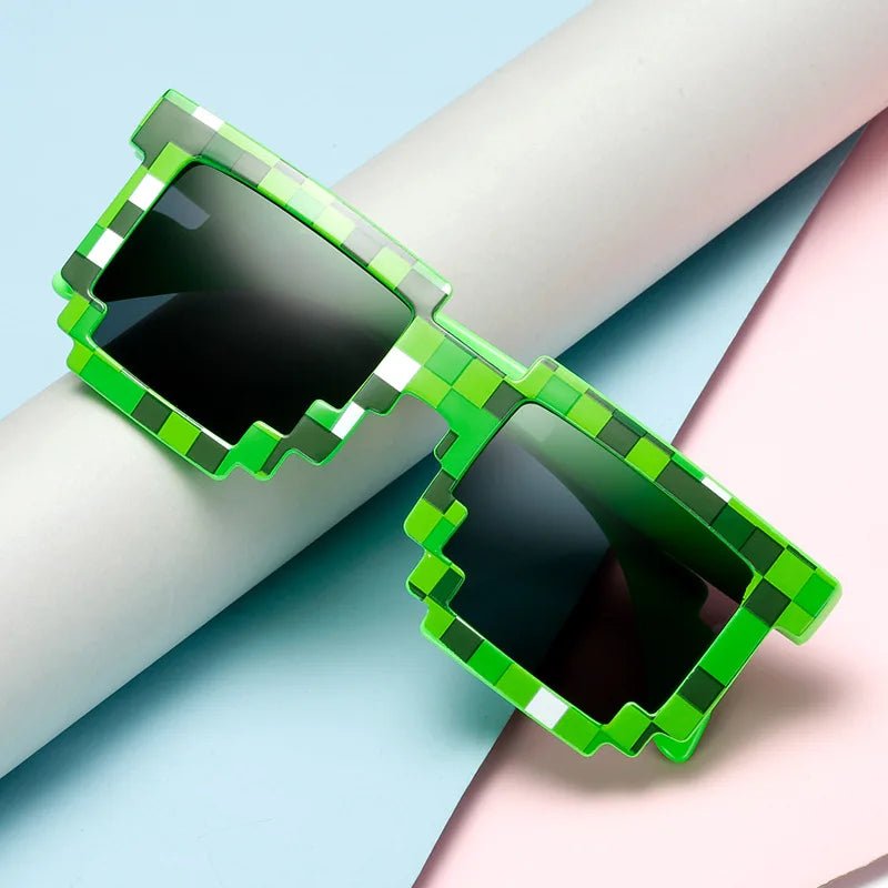2021 New fashion Sun Glasses Hot Sale Sunglasses Creeper Glasses Novelty Mosaic Funny Goggles Boys Girls Pixel Eyewear - BACKUPMYFILESNOW.COM®