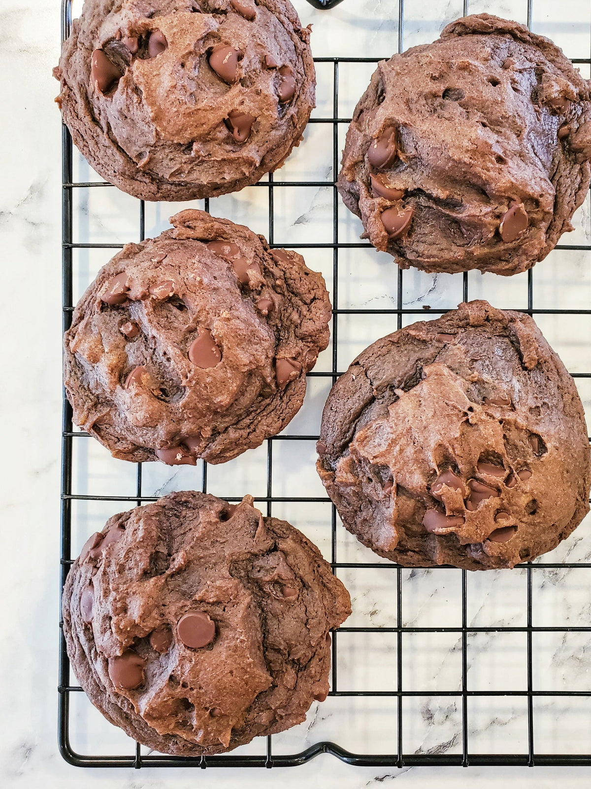 Assorted Death by Chocolate cookies from Let's Get Baked Artisan Desserts on a plate, featuring rich chocolate and cookie textures.