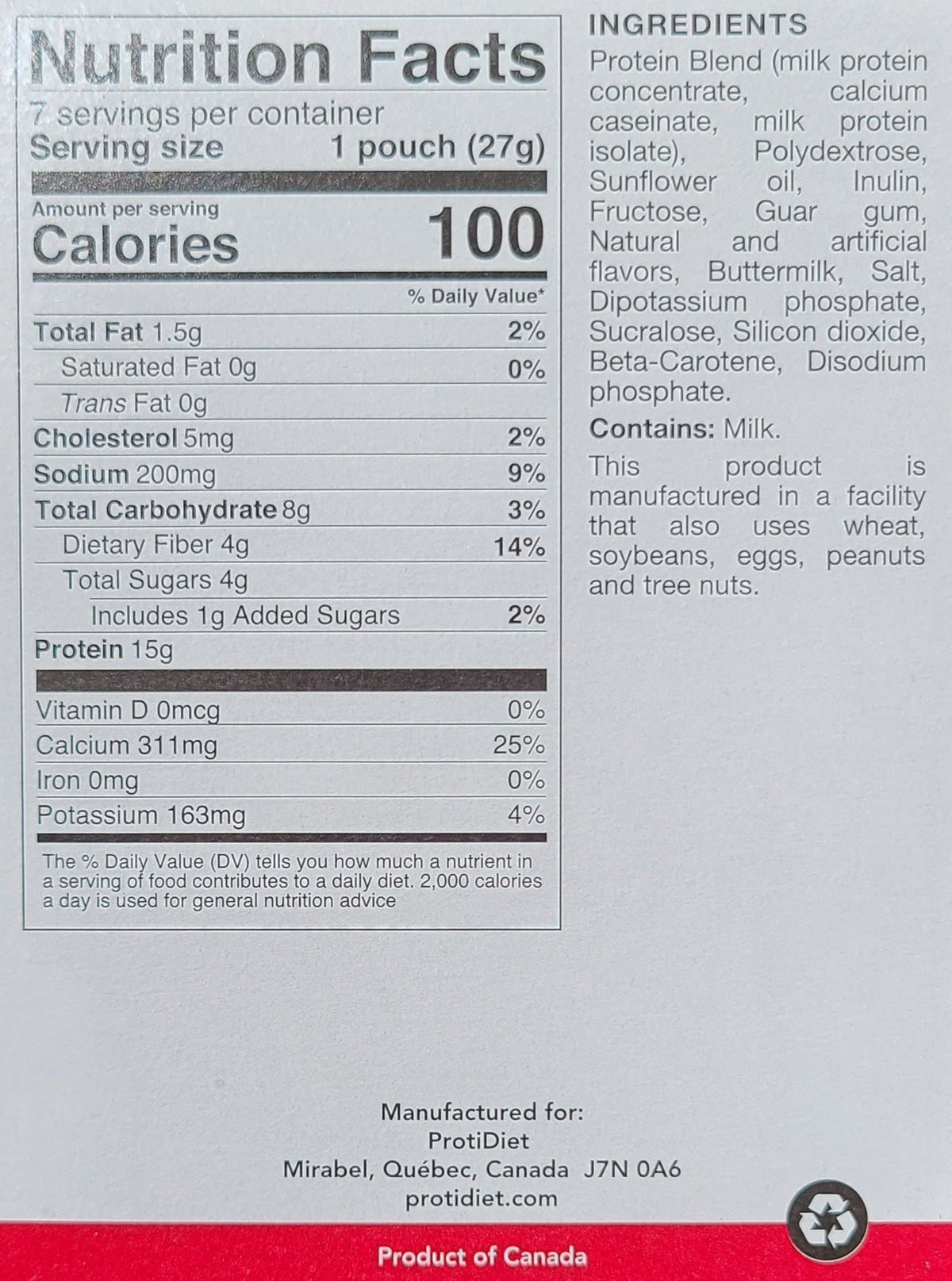 AmBari Nutrition Protidiet Vanilla Shake in a glass, showing a creamy vanilla beverage with a smooth texture.