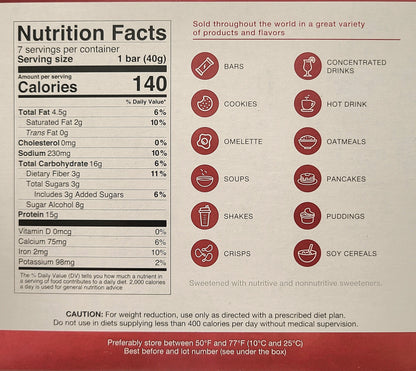 AmBari Nutrition Peanut Surprise Bar, a protein bar with peanut filling, showing the bar's packaging and cross-section of the snack