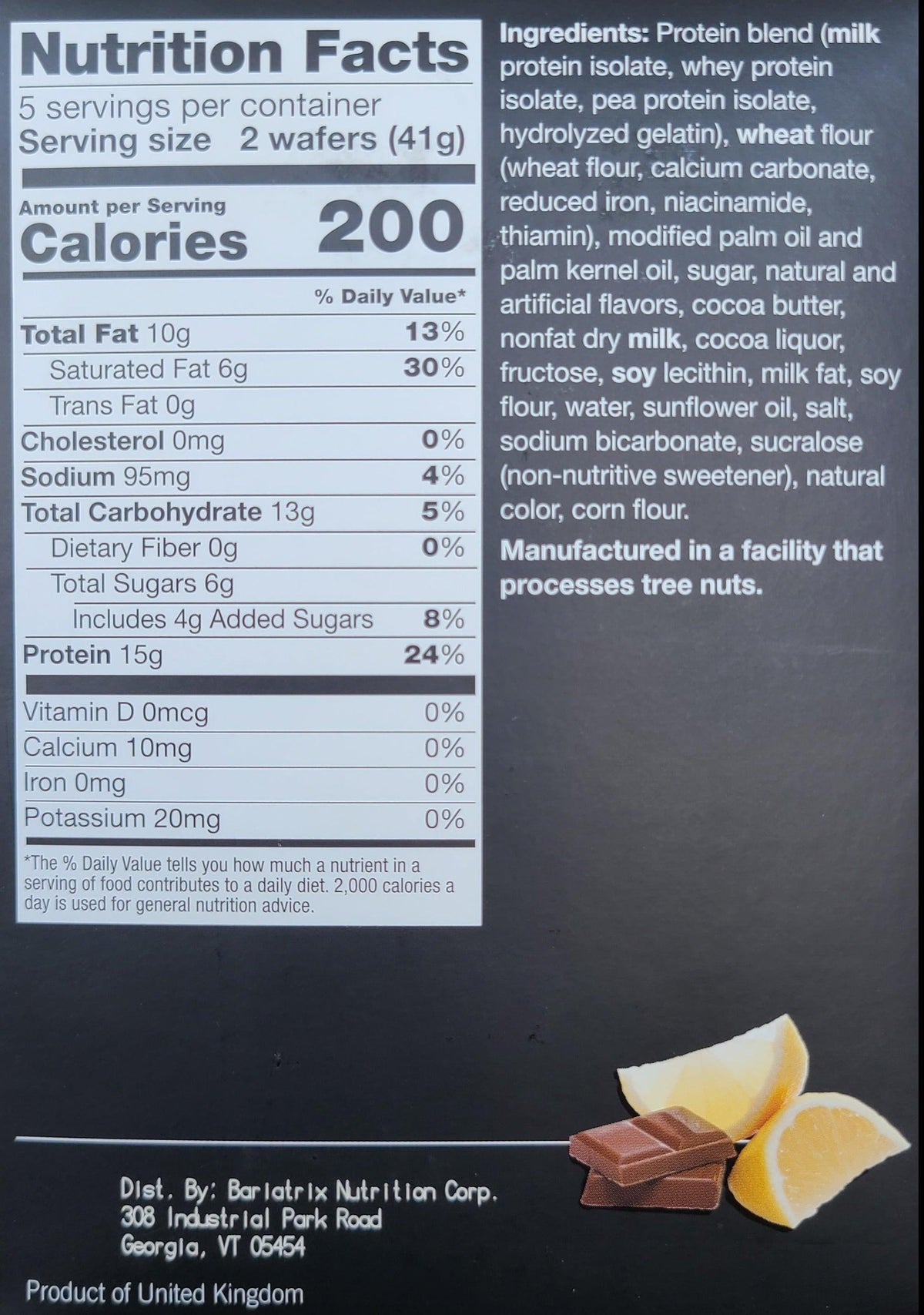 AmBari Nutrition Proti Wafer Squares bars showing chocolate-covered wafer squares with layered filling and crisp texture.