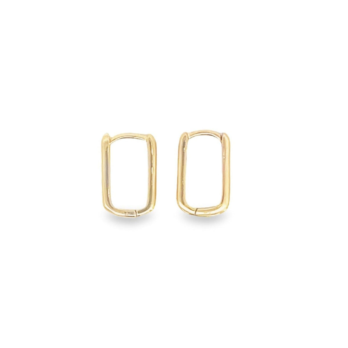 MIA Jewelry rectangle hoops earrings with sleek geometric design, silver-tone finish, and modern style.