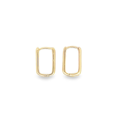 MIA Jewelry rectangle hoops earrings with sleek geometric design, silver-tone finish, and modern style.