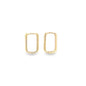 MIA Jewelry rectangle hoops earrings with sleek geometric design, silver-tone finish, and modern style.