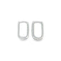 Rectangle hoops earrings from MIA Jewelry featuring sleek, modern gold-tone design with a polished finish.