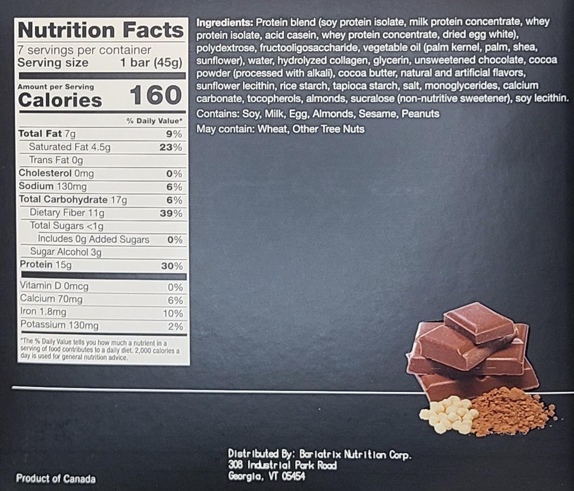 AmBari Nutrition Chocolate Crisp Bar, a nutritious snack bar with crispy chocolate texture, shown in the image.