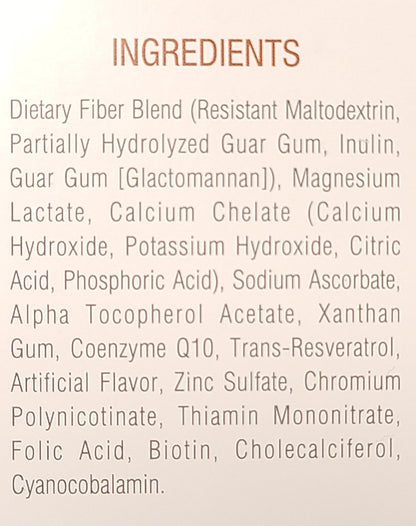 AmBari Nutrition Ensulate Fiber supplement bottle with label showing dietary fiber capsules or powder for digestive health