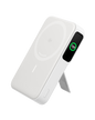 Anker MagGo 10K portable power bank with magnetic wireless charging pad and USB-C port for smartphone charging.