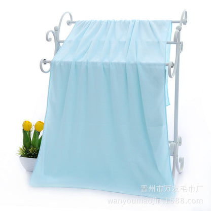 Absorbent microfiber bath towel by My Store, soft textured fabric for bathroom use
