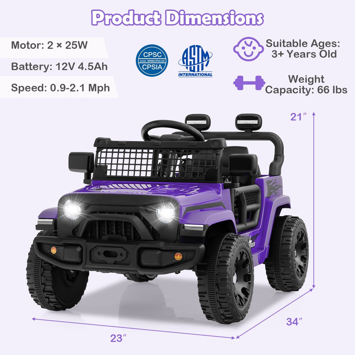 12V kids ride-on truck by GBruno Store with realistic design and electric battery-powered features for children.