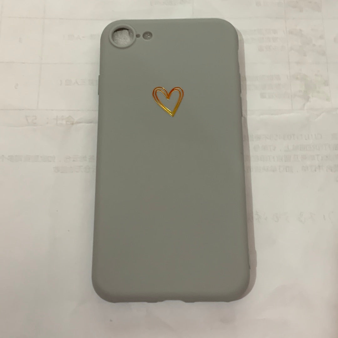 Small love iPhone case compatible with Apple devices, featuring a simple heart design