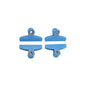 Blue 4-piece bag clip set from Dura Living, kitchen tools for sealing and organizing food bags.