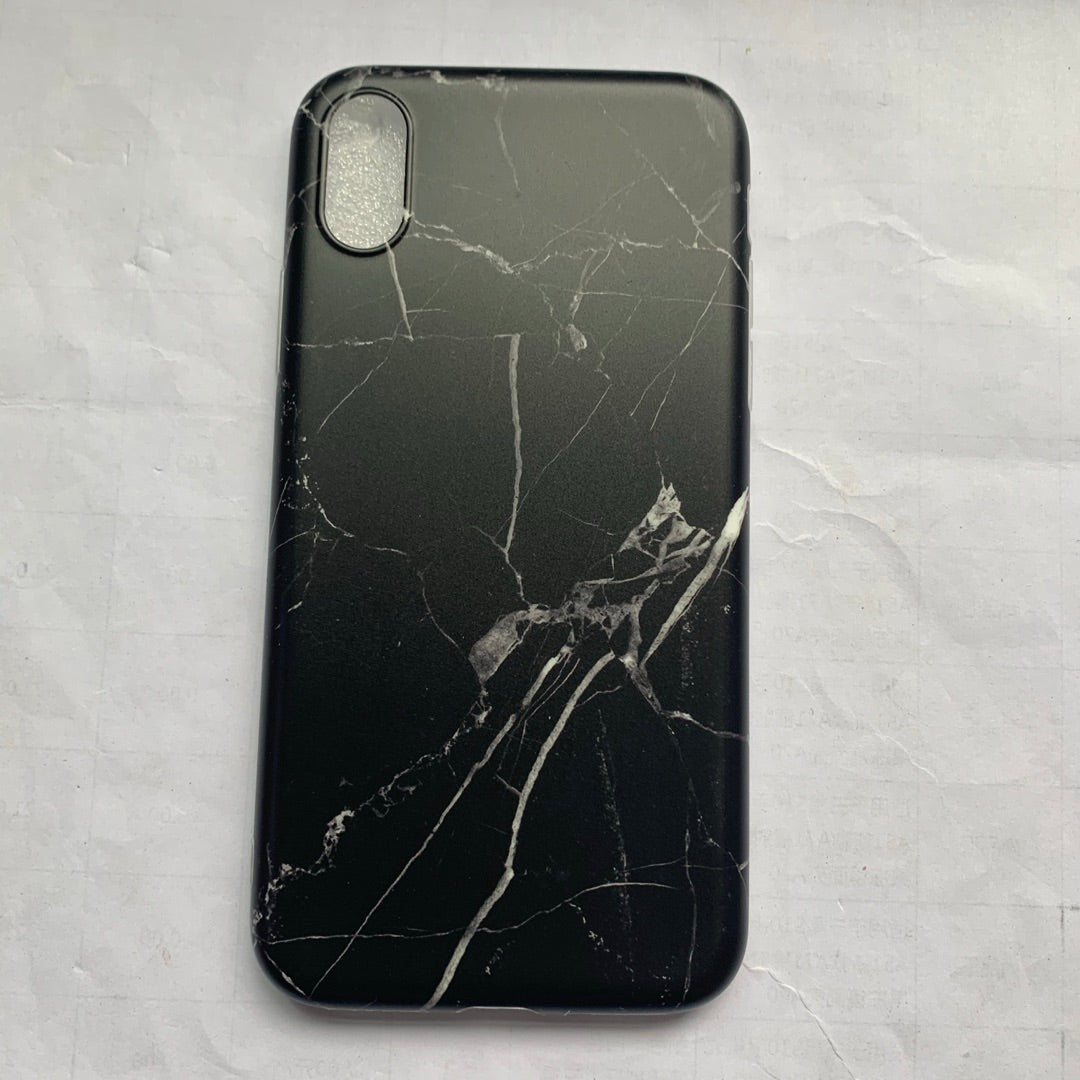 Marble silicone phone case compatible with Apple iPhone 7, 8 Plus, X, XR, XS, 6, and 6S