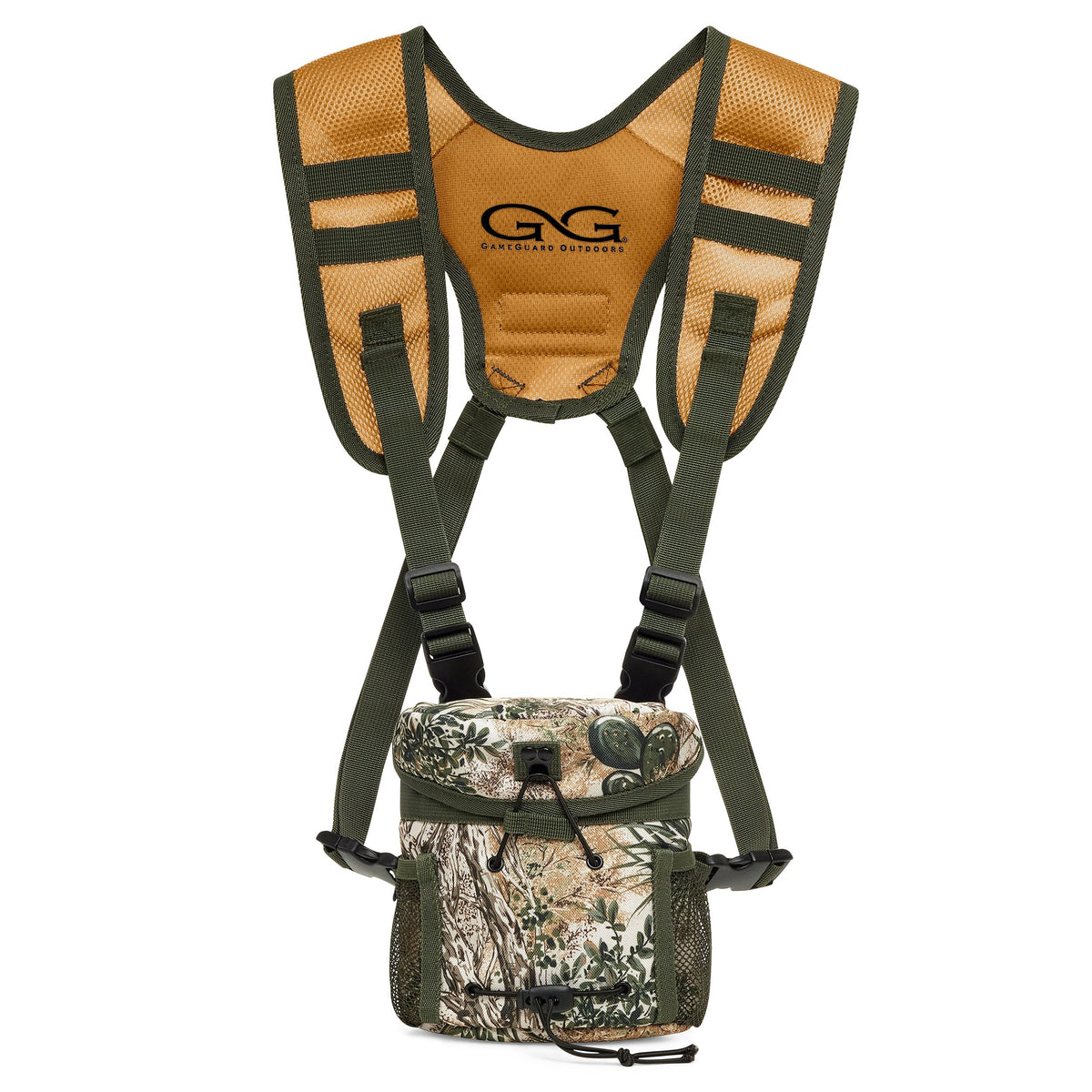 GameGuard Bino Case in black, durable bag with zipper and adjustable strap, designed to protect binoculars during outdoor activities.