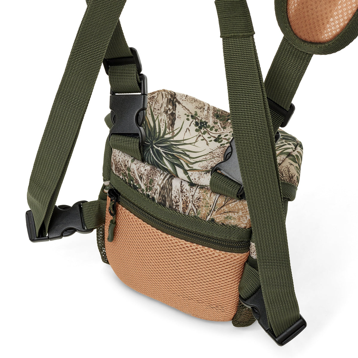 GameGuard bino case bag with padded compartments and adjustable strap for secure binocular storage.